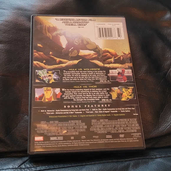 Animated Hulk vs Thor & Hulk vs Wolverine DVD - Picture 2 of 4